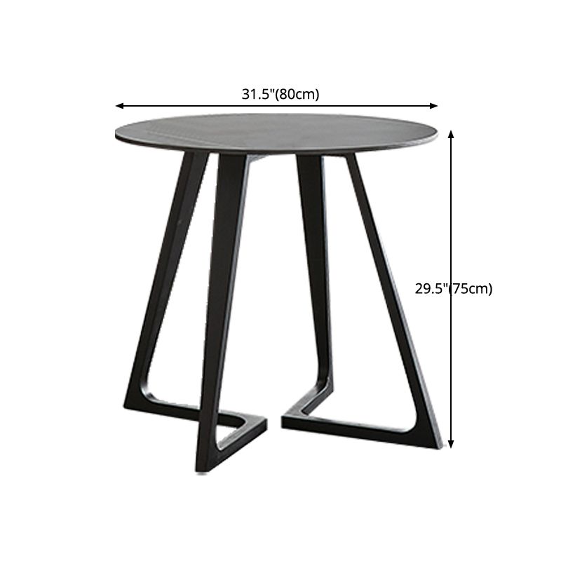 Sintered Stone Dining Table Industrial Double Pedestal Table for Dining Room