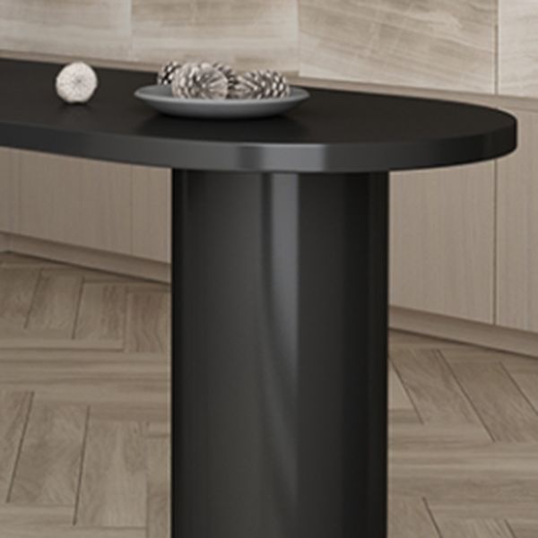 Free Form Pine Wood Table for Restaurant Modern Indoor Table with Double Pedestal Base