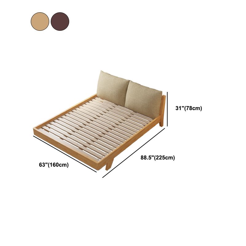 Contemporary Wood Panel Standard Bed with Rectangular Headboard
