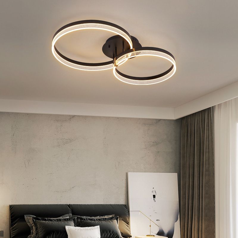 Modern Ceiling Lamp Circle LED Flush Mount Light Fixture for Bedroom
