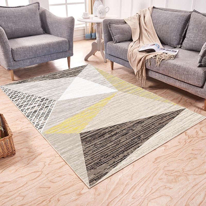 Calming Geo Printed Rug Multicolored Polyster Area Carpet Non-Slip Backing Stain-Resistant Area Rug for Living Room