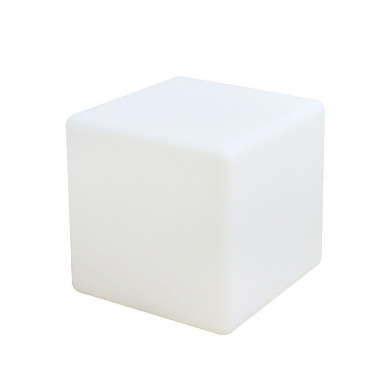 Plastic Cubic LED Exterior Lighting Art Deco White USB Rechargeable Pathway Light