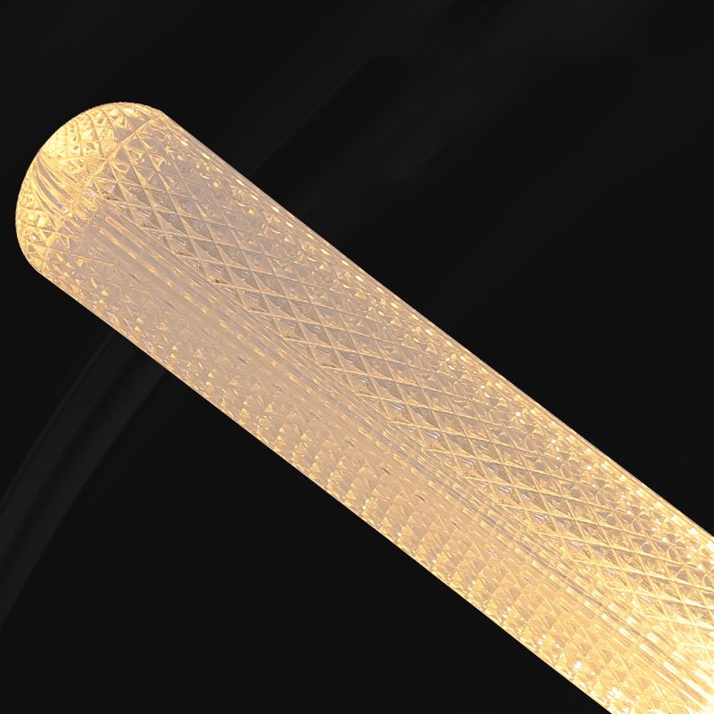 Black / Gold 1 - Light Wall Light Solid Brass and Acrylic Cylinder Wall Fixture
