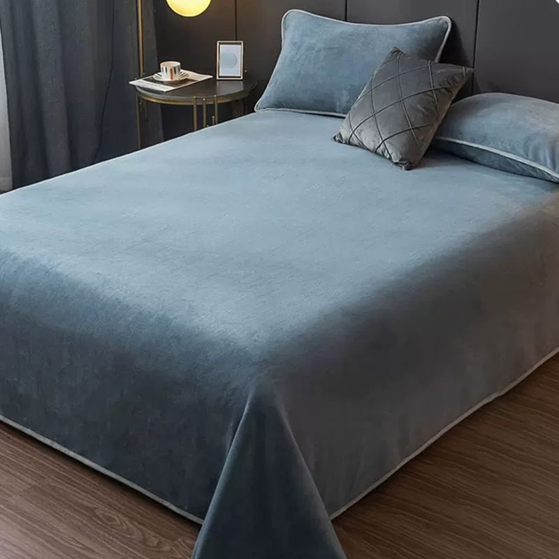 One Piece Sheet Printed Polyester Fade Resistant Breathable Flannel Bed Sheet