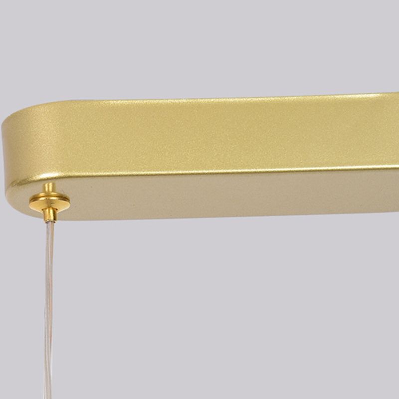 1 Light Linear Island Light Fixture Modernism Metal Island Pendant Lights for Office