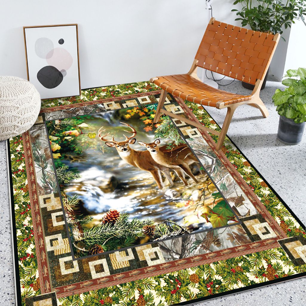 Fancy Modern Carpet Animals Pattern Polyester Area Rug Non-Slip Backing Rug for Home Decor