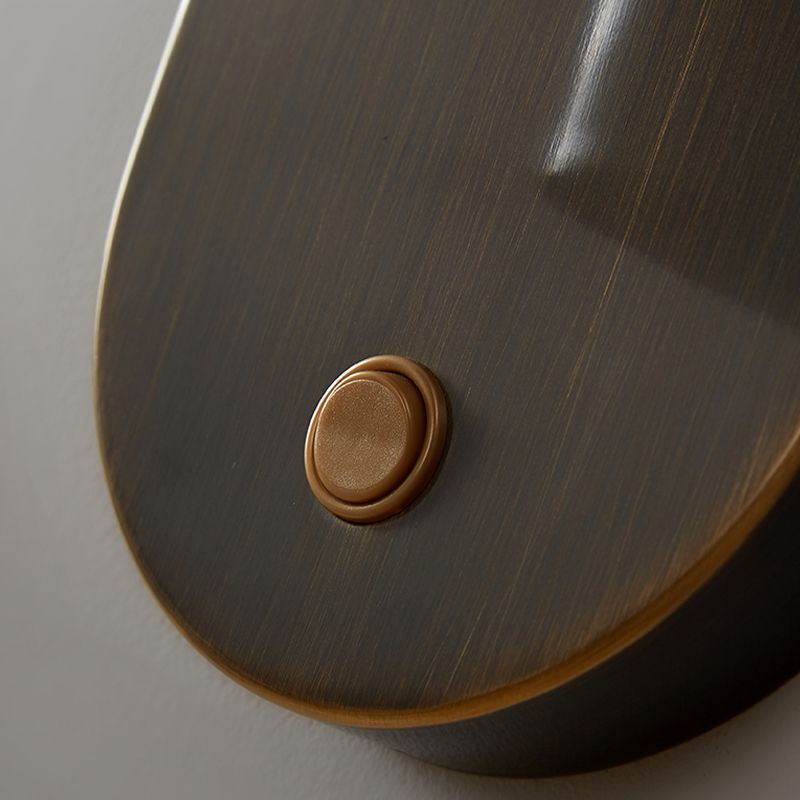 Modern Simple Copper Wall Light Cylinder Shape Rotatable Wall Lamp for Living Room