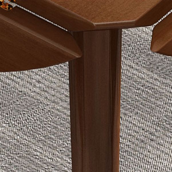 Round Home Kitchen Dinner Furniture Drop Leaf Rubberwood Solid Wood Dining Table
