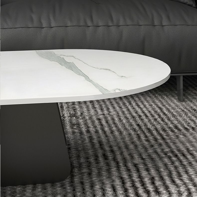 Contemporary Round Stone Pedestal Coffee Cocktail Table - 13.8''/15''/17.7'' H