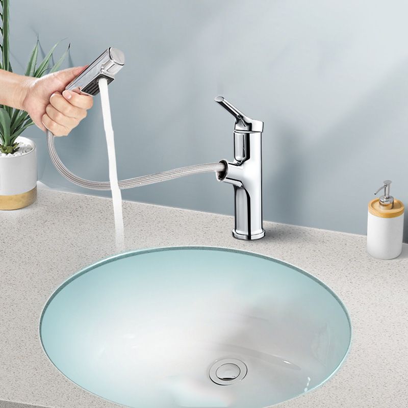 Modern Style Bathroom Sink Overflow Hole Design Oval Ceramic Bathroom Sink