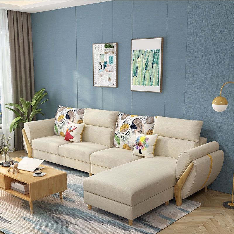 Nordic Fabric Living Room Pillow Top Arm Cushions Sofa Chaise