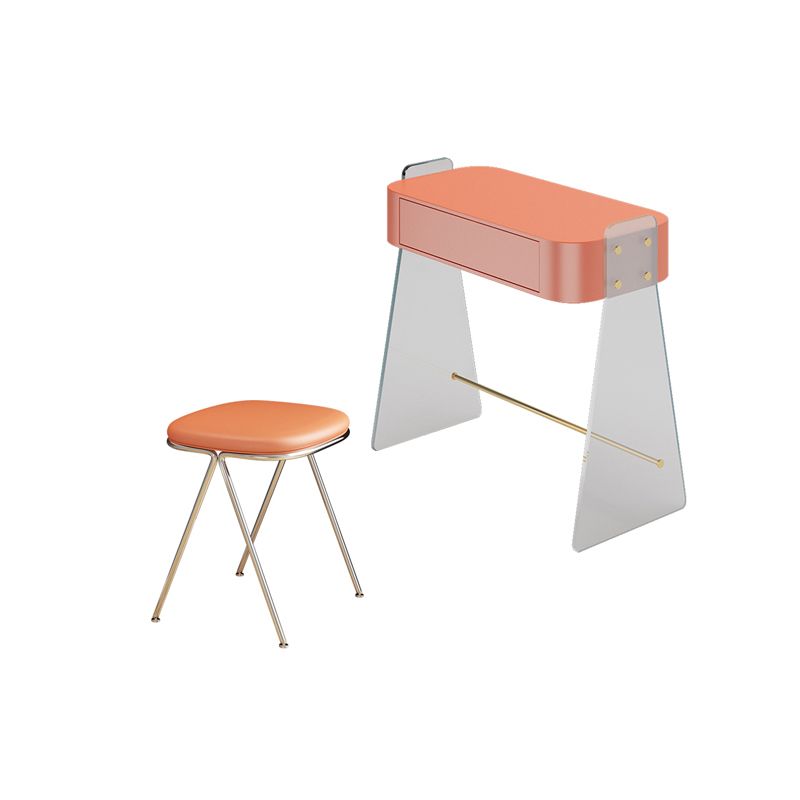 Contemporary Vanity 1 Storage Drawer Dressing Table with Acrylic Legs