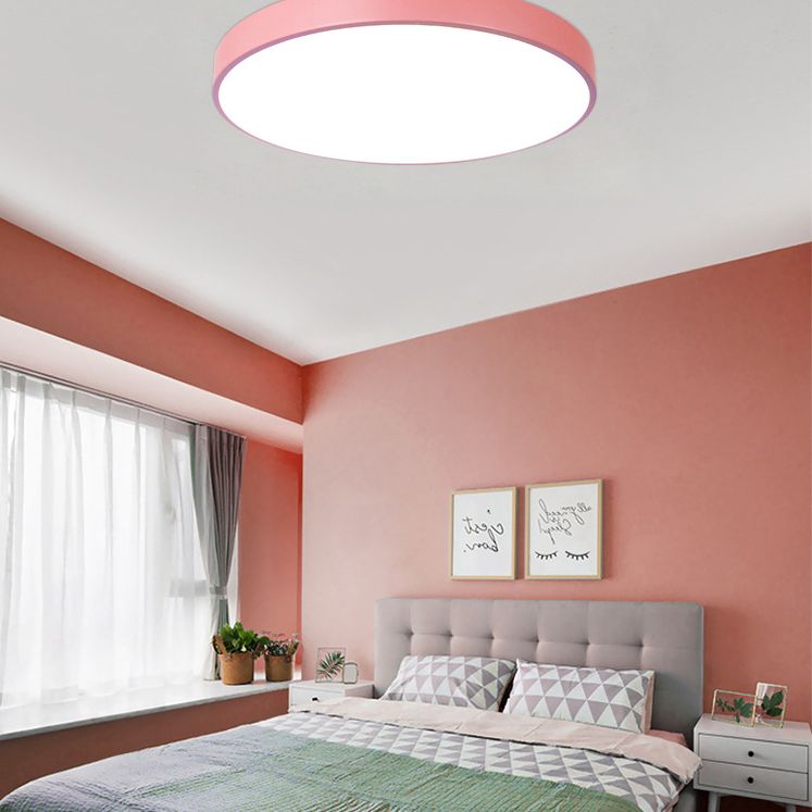 Nordic Style Metal Flush Mount Plafond Lamp Ronde Vorm LED Flush Mount Verlichting voor Slaapkamer