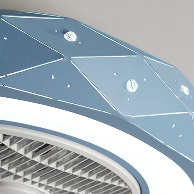 1 Light Ceiling Fan Light Modern Style Metal Ceiling Fan Light for Bedroom