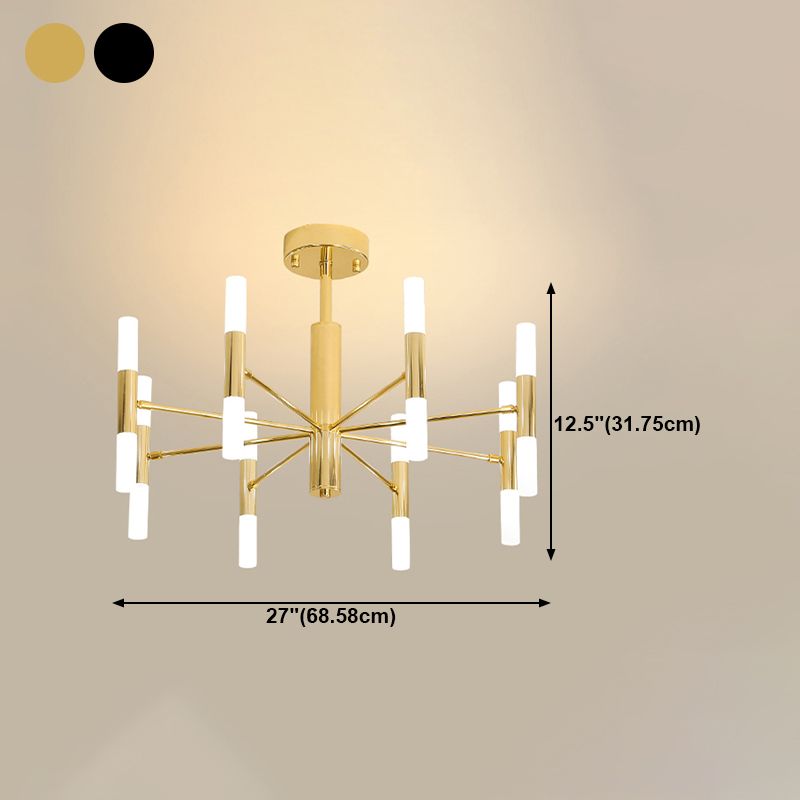 Postmodern Style Ceiling Chandelier Multi-Light Metal Acrylic Hanging Lamp Kit