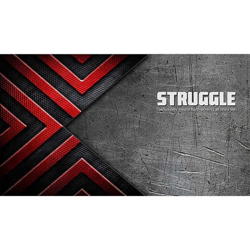 Big Cement and Letter Mural Wallpaper Industrial Cool 3D Effect Wall Art in Grey and Red