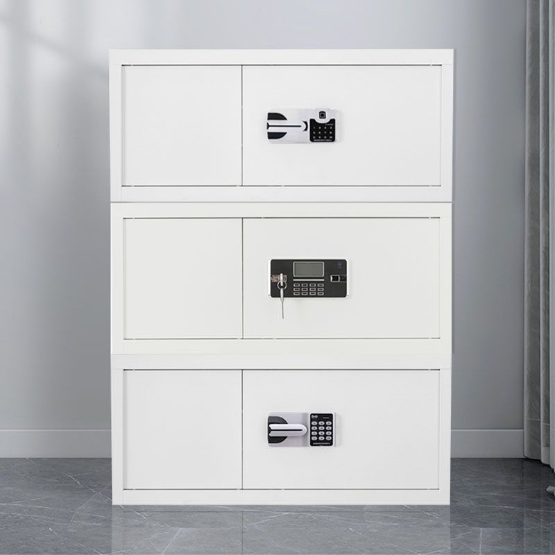 Contemporary File Cabinet Metal Frame Fire-Resistant Lateral File Cabinet with Lock
