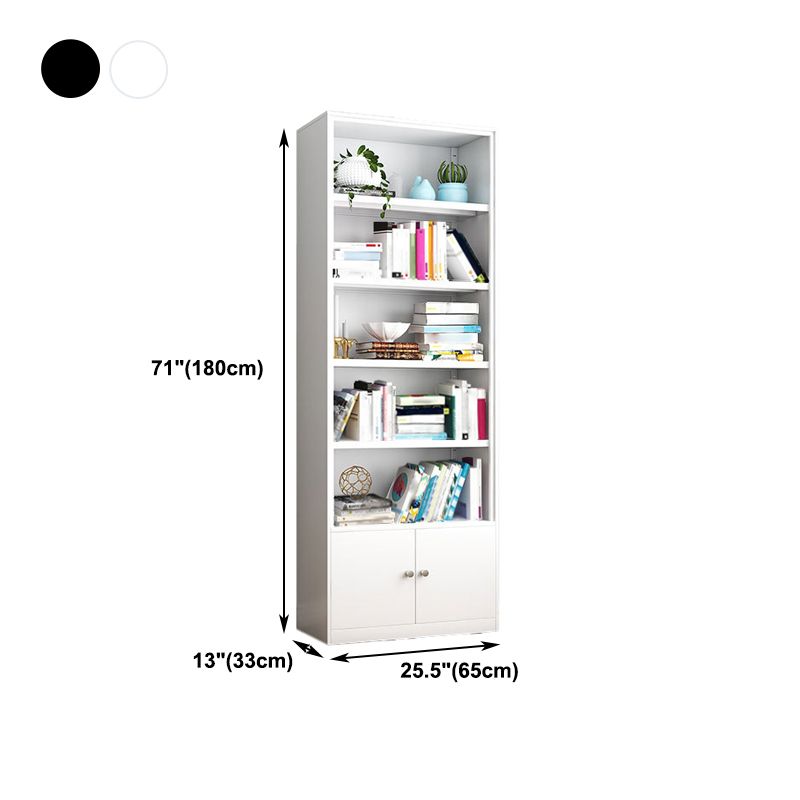 Contemporary Style Metal Bookcase Closed Back Bookshelf for Home Office