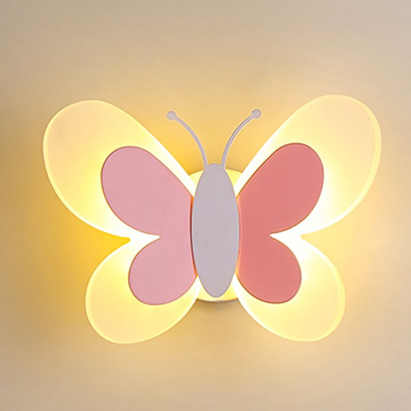 Stile per bambini a forma unica muro di metallo 1 luce da parete leggera luce