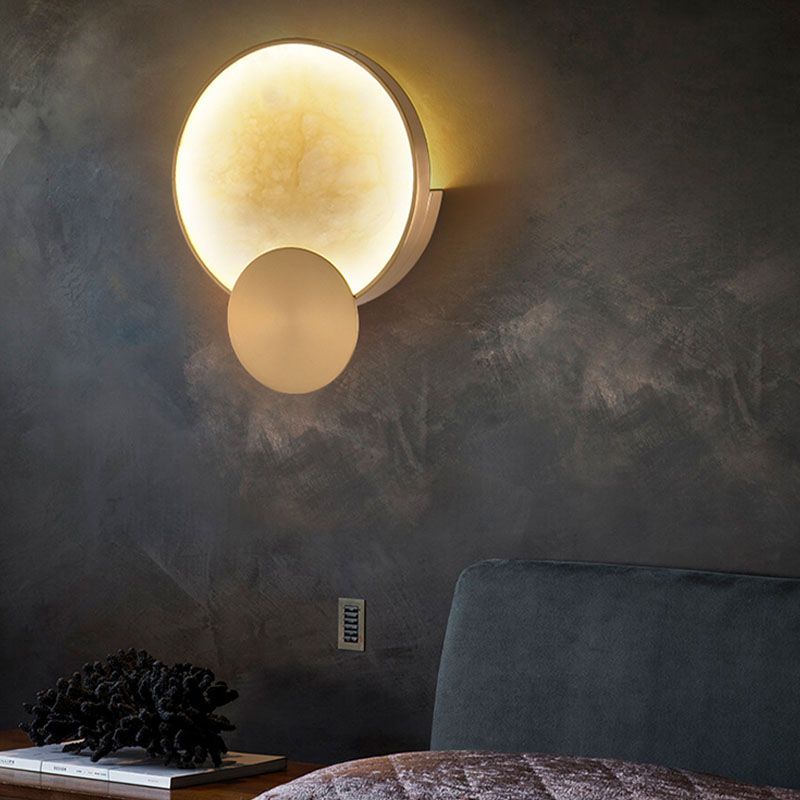 Copper Contemporary Wall Sconce 1 Circle a parete Alluminazione montata per camera da letto per camera da letto