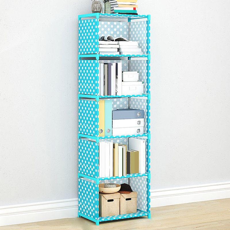 Modern Fabrics Bookcase, Geometric Bookshelf for Living Room