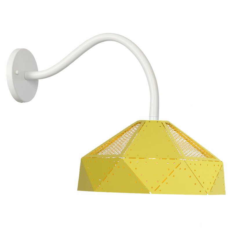 Nordic Simplicity Style Macaroon Wall Lamp 1-Light Metal Sconce Light for Bedroom Living Room