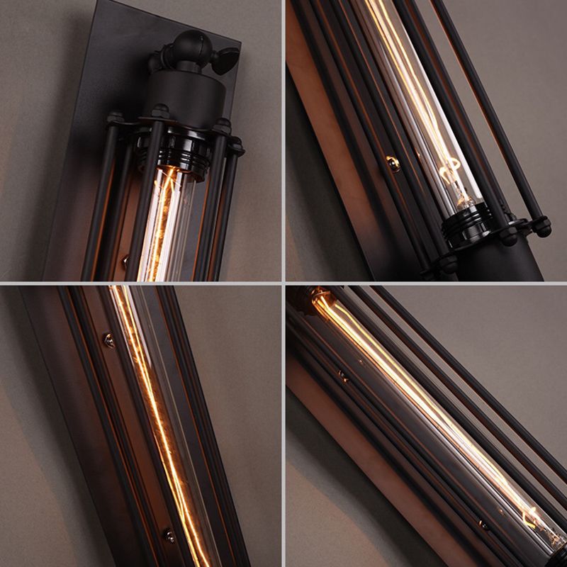 Industrial 1 / 2 / 3 / 4 - Light Wall Mounted Light - Wrought Iron Tube Wall Light
