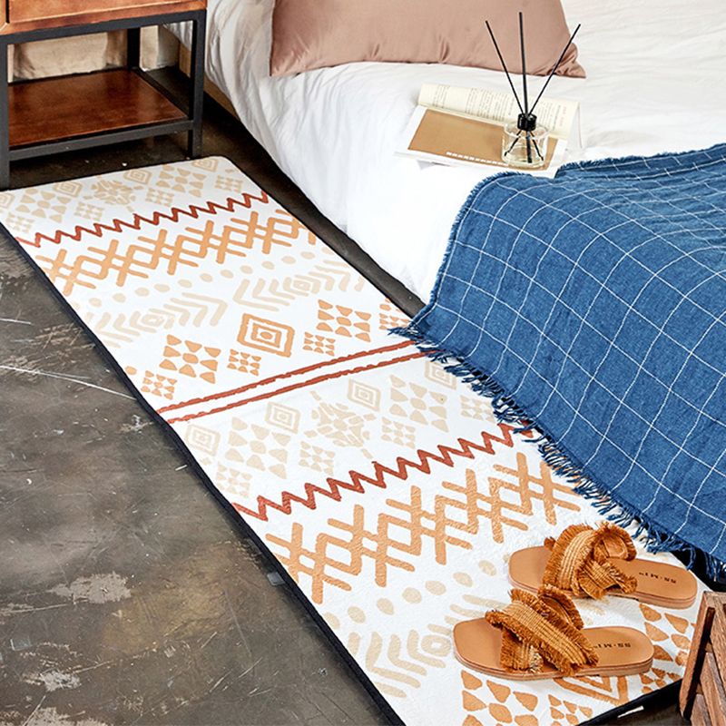 Moroccan Bedroom Rug Multi Colored Tribal Print Area Carpet Polypropylene Non-Slip Washable Easy Care Rug