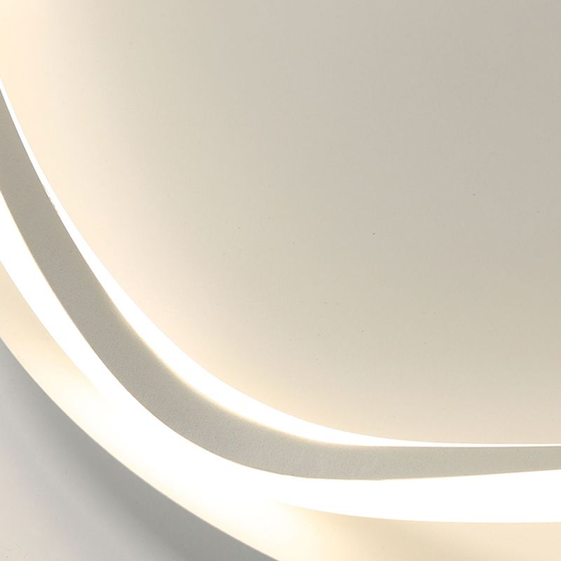 Contemporary Round Flush Light Metal 1 Light Flush Mount Lighting for Bedroom