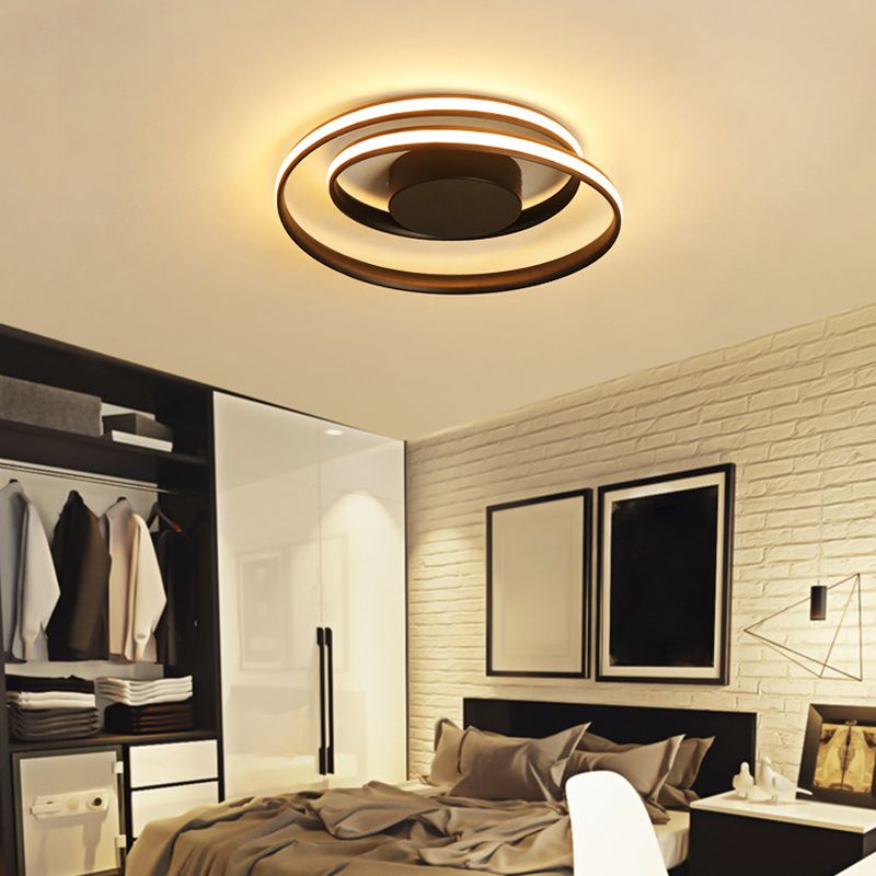 Plafonnier LED linéaire en silicone dans un plafonnier d'intérieur en aluminium de style concis moderne