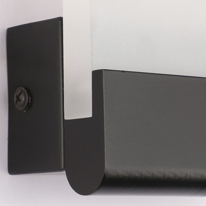 4" Wide Black/White Acrylic Sconce Light Simple Cuboid LED Wall Lighting Ideas, Warm/White Light