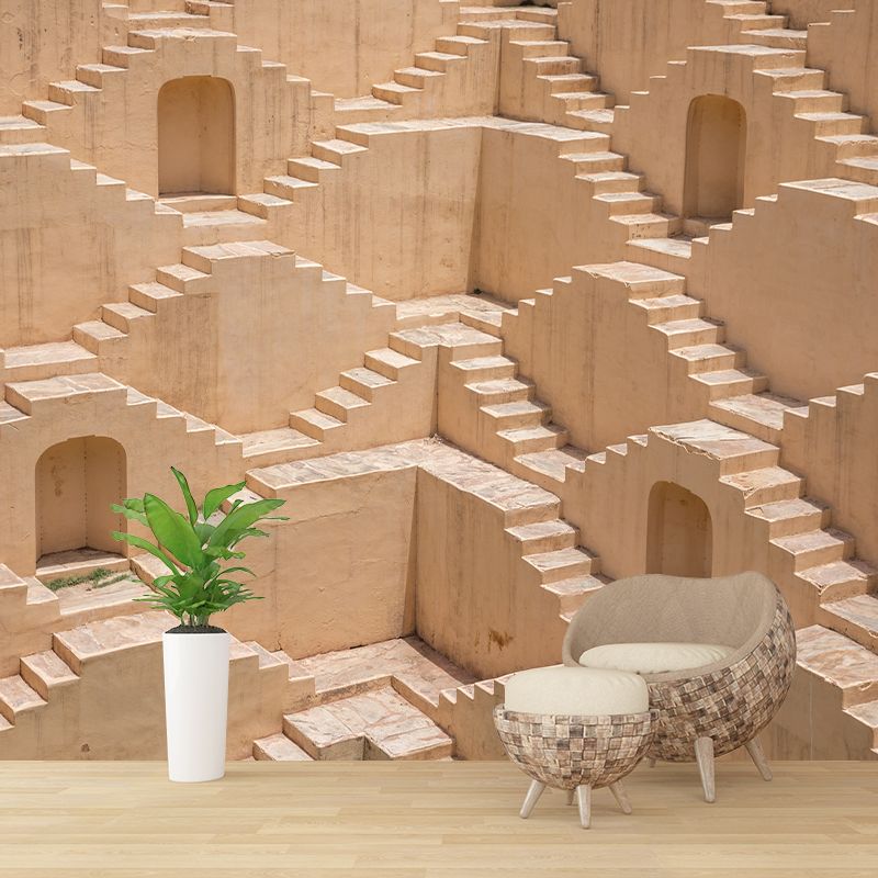 Illustration Mildew Resistant Mural Wallpaper Solid Geometry Indoor Wall Mural