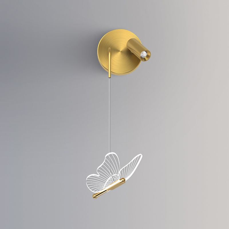 Metal Unique Shape Wall Light Modern Style Multi-Lights Wall Mount Light Fixture in Gold