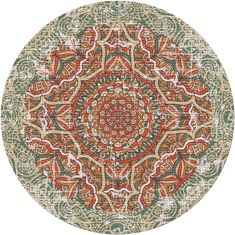 Exotic Moroccan Rug Multi Color Flower Pattern Rug Anti-Slip Pet Friendly Stain Resistant Carpet for Home