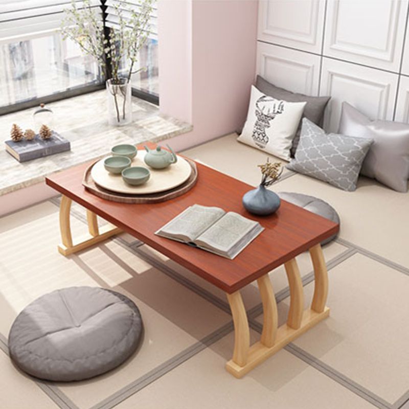 Nordic Rectangular Coffee Table 12.2-In Wooden Sled Cocktail Table