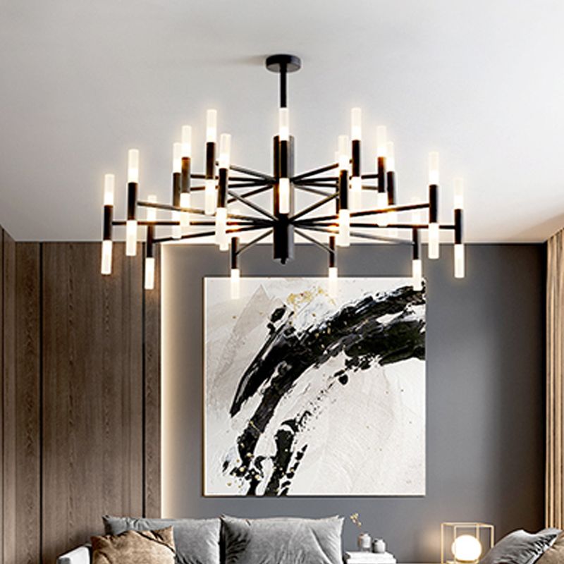 Illuminazione del soffitto del soggiorno a forma di radiale Metallic Postmodern Lent Light Segret