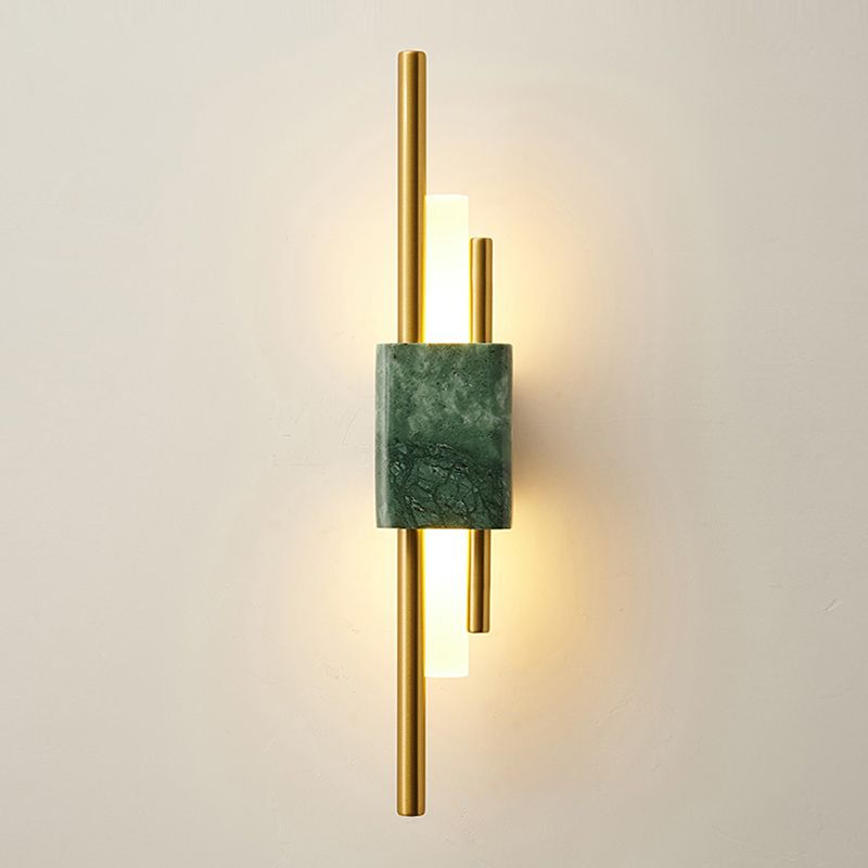 Contemporary Green/White LED Shaded Metallic Wall Mounted for Bedroom