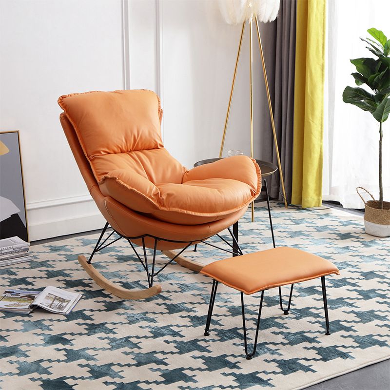 Modern Leisure Chaise Rocking Chair Lounge Upholstered Chaise for Living Room
