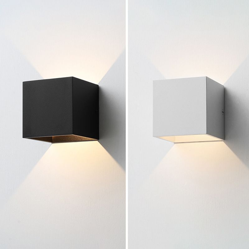 Modernism White/Black 2-Light Wall Mounted Sconce Shaded LED Wall Light