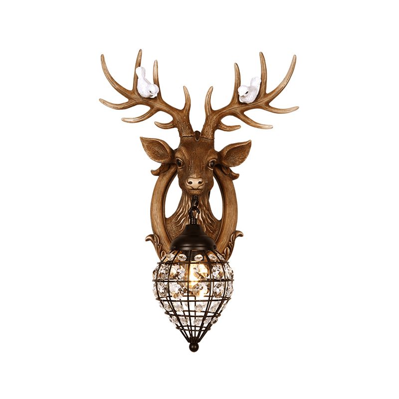 1 lampe à tête de cerf clair