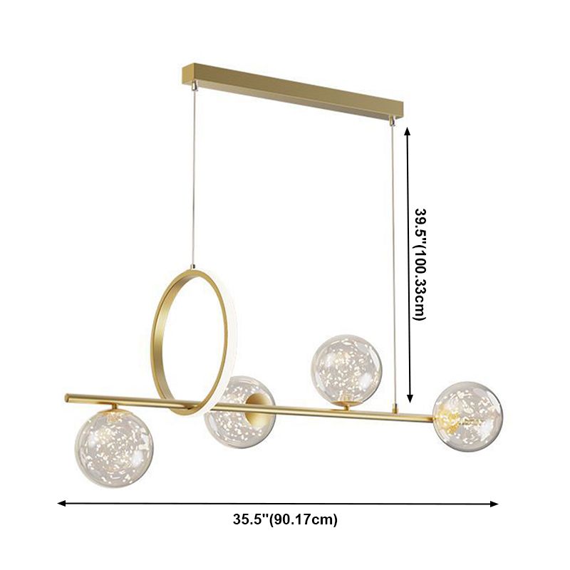 Sphere Anhänger Kronleuchter moderner Glas Island Kronleuchter für Esszimmer