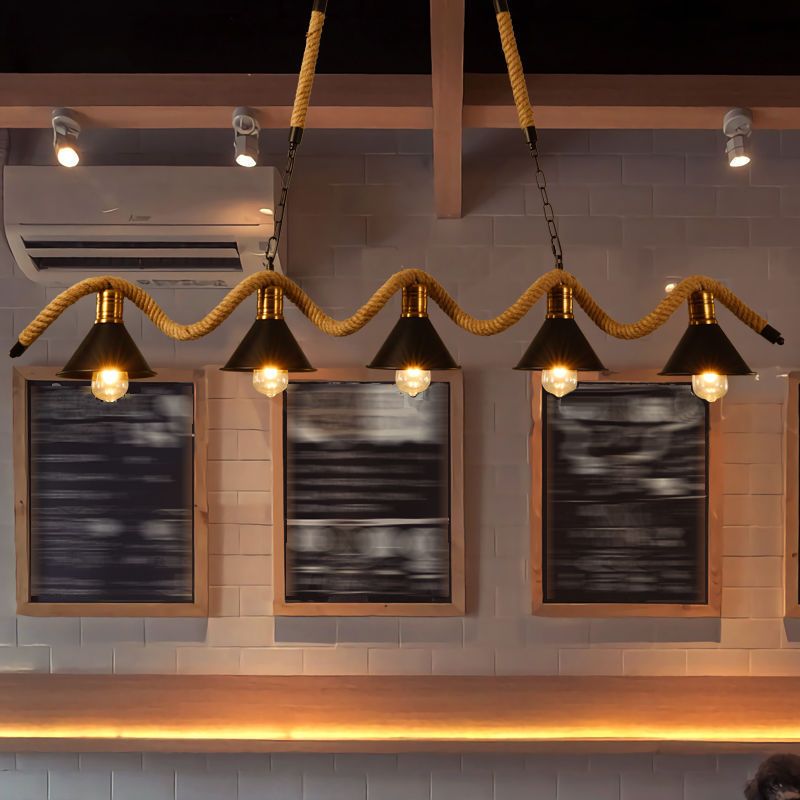 Industrial Island Light Metal Pendant Lighting Fixture for Dining Room