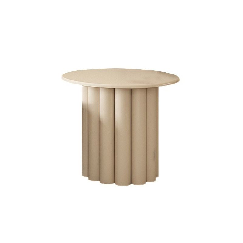 Contemporary Round Bunching Tables with Solid Wood Base Coffee Table