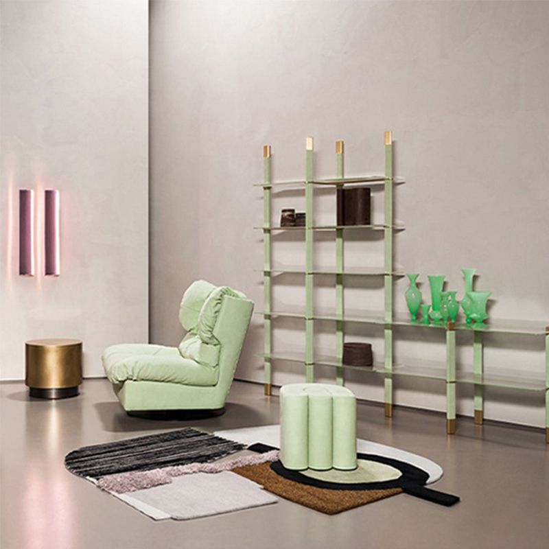 Nordic Armless Fabric Cushion Back Living Room Lounge Accent Chair