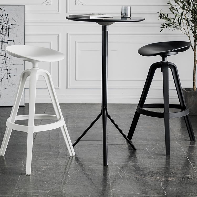 Nordic Low Back Counter Bar Stool Plastic Bar Stool for Home