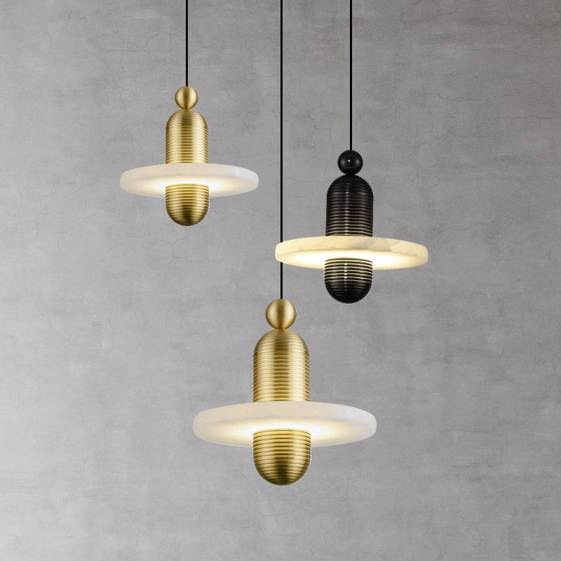 Marble Hanging Light Contemporary Simplicity Pendent Lighting Fixture for Drawing Room