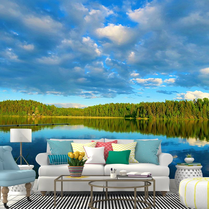 Customized Modern Sky Mural Moisture Resistant Wall Art for Sleeping Room