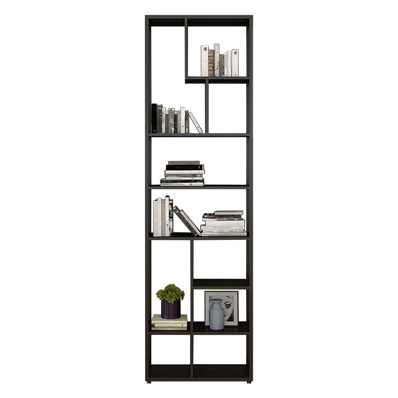 9.84"W Bookshelf Black Open Back Modern Style Bookcase for Home Office