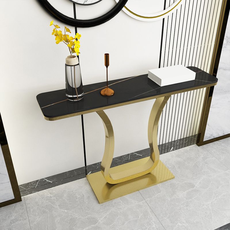 Rectangle Console Accent Table Antique Finish Console Sofa Table in Stone