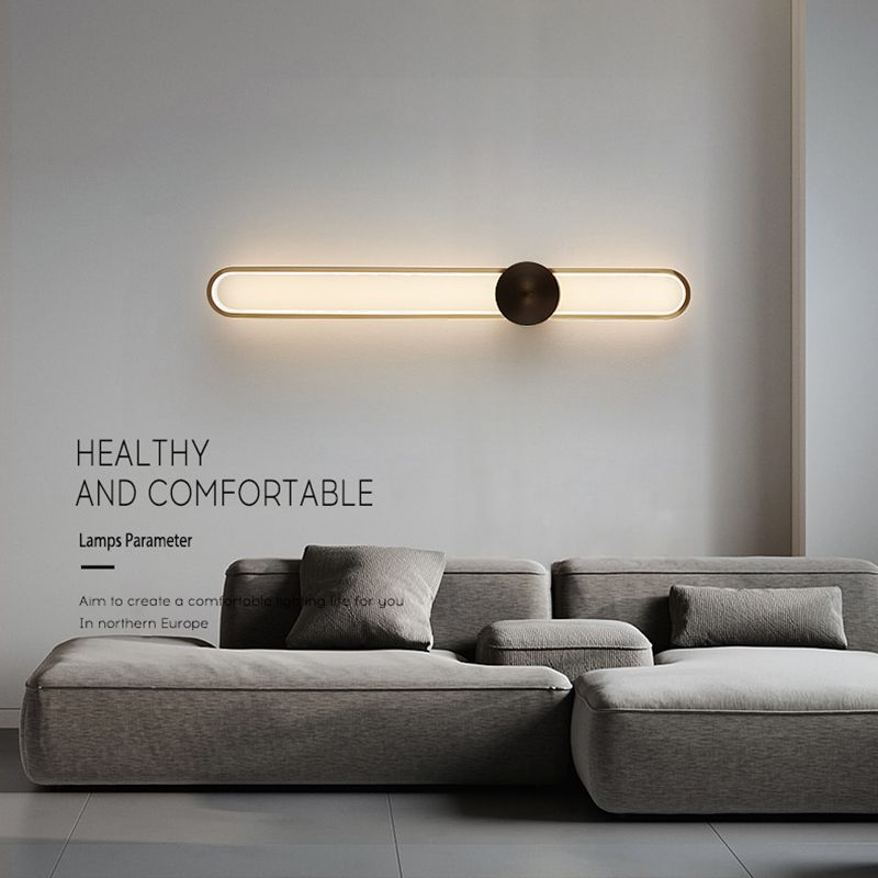 Lineare Form Metall Wandleuchten moderner Stil 2 Leichter Wandleuchten